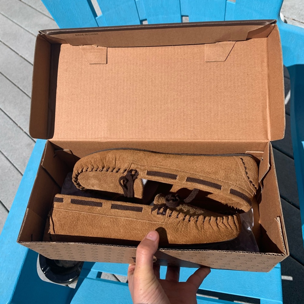 LAMO Tan Suede Slippers size 7.5